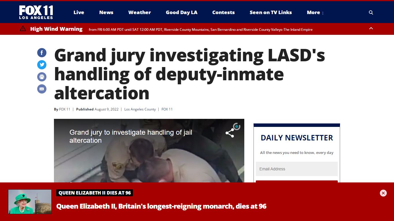 Grand jury investigating LASD's handling of deputy-inmate altercation