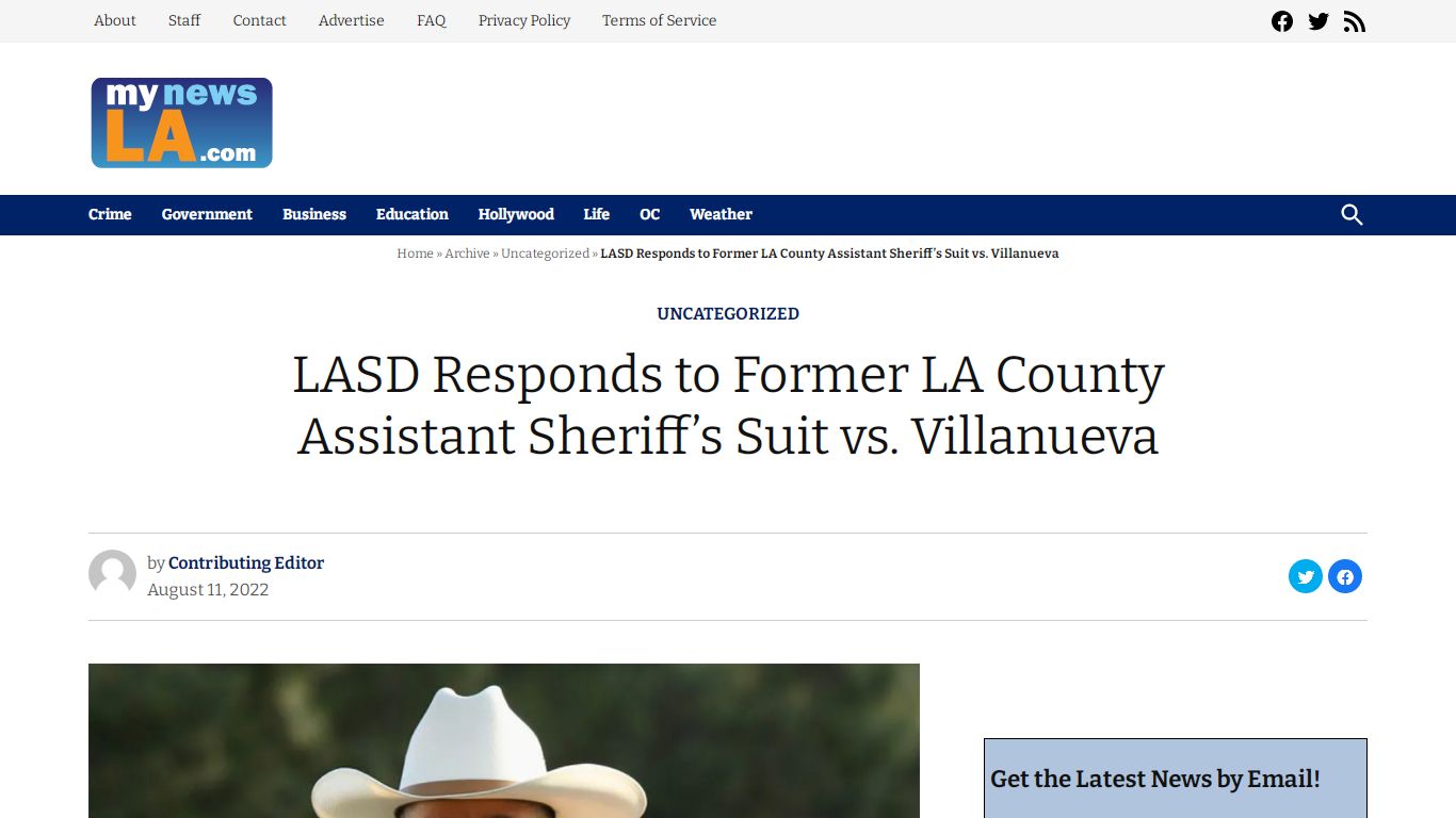 LASD Responds to Former LA County Assistant Sheriff's Suit vs ...